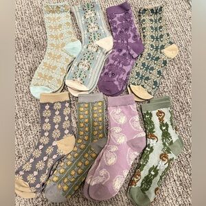 Jacquard Knit Cotton Socks 8 pairs